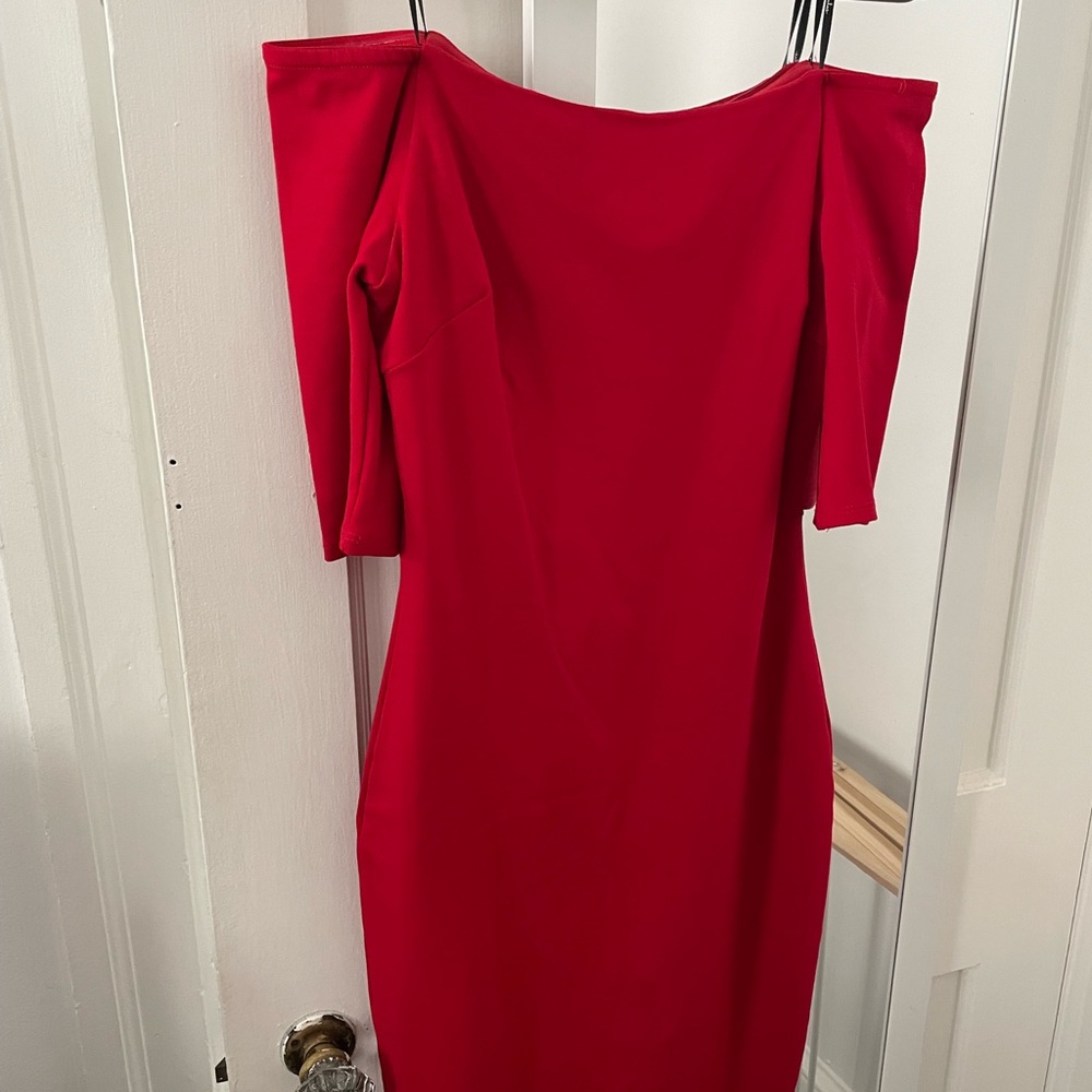 Lulus red off the shoulder dress